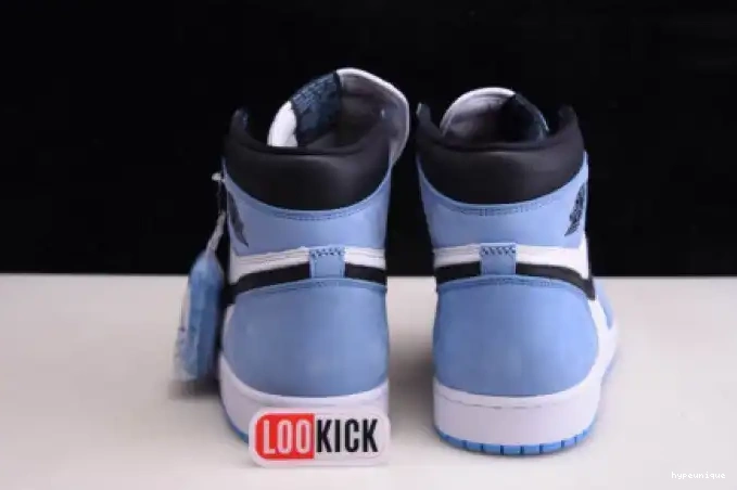HYPE 555088-134 1 BLUE AIR RETRO WHITE HIGH BLACK JORDAN UNIVERSITY 0412